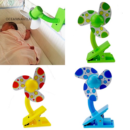 HO Safe Soft Blades Portable Flexible Clip On Mini Fan for Baby Pram