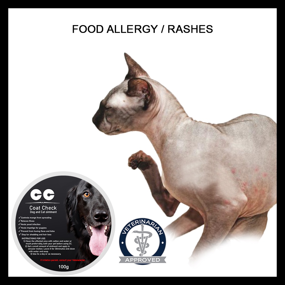 100 TRUSTED AND EFFECTIVE COAT CHECK Dog and Cat Ointment for Rashes