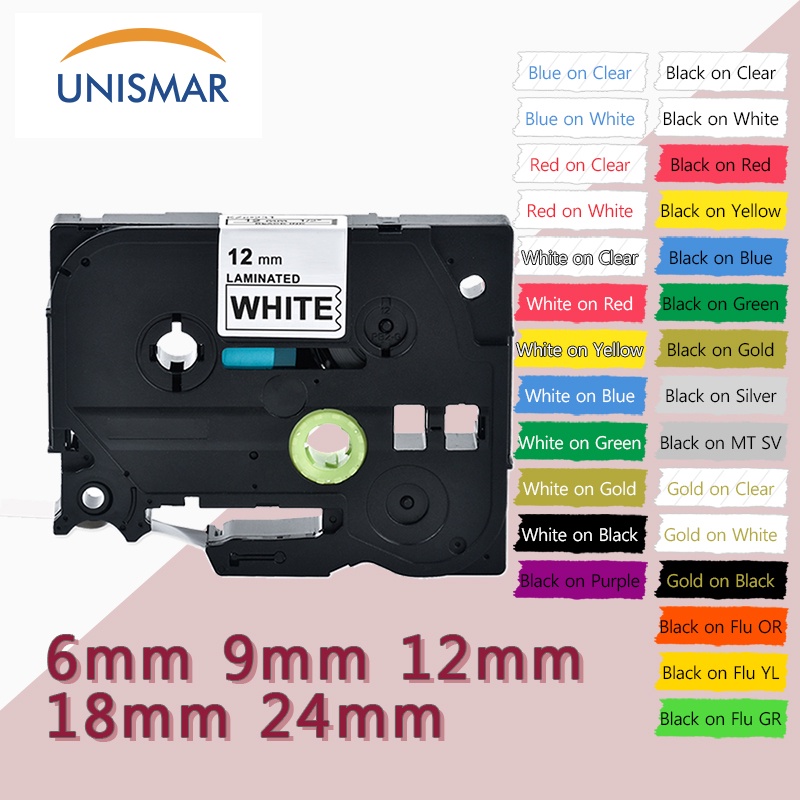 6/9/12/18/24mm Compatible for Brother Label Tape TZe231 tze231 tze131