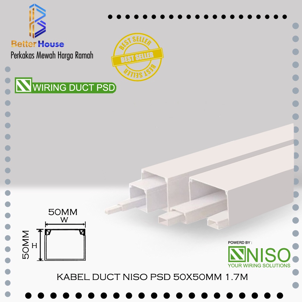 Cable DUCT Cable TRAY Cable TRAY NISO PSD Cable Cover 50X50MM Length 1