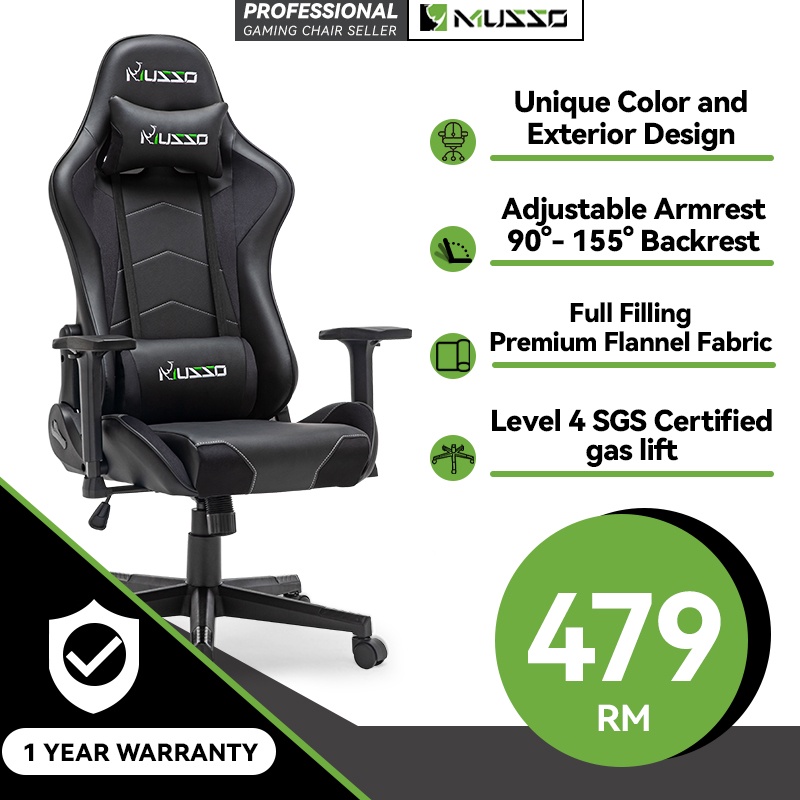 MUSSO Champion Series Gaming Chair HighBack Adjustable Ergonomic