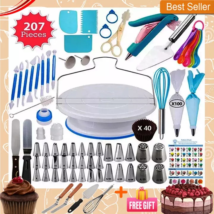 207 pcs , Cake Decorating tools , Baking Set , Bake Tools, cake stand