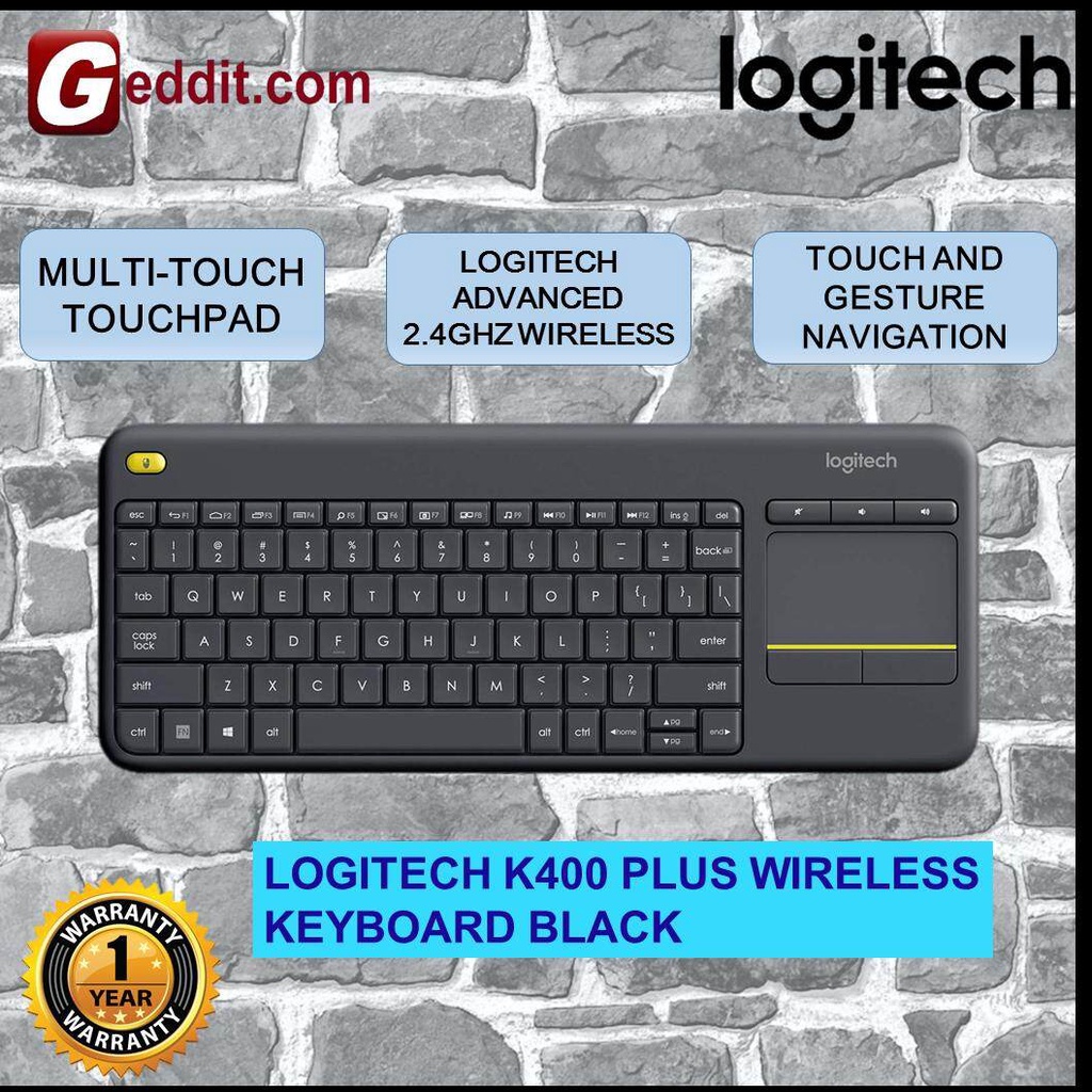 LOGITECH K400 PLUS WIRELESS KEYBOARD (K400PLUS/BK) | Shopee Philippines