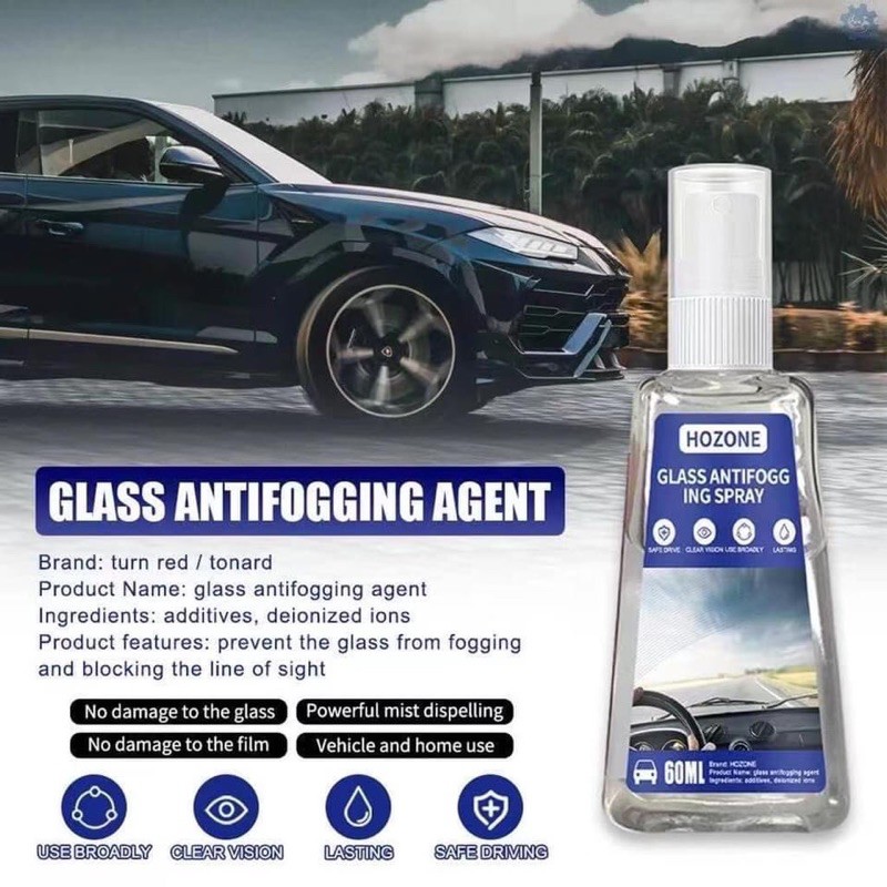 Glass Antifogging Spray for Mirrors and Dashboards 60ml Shopee