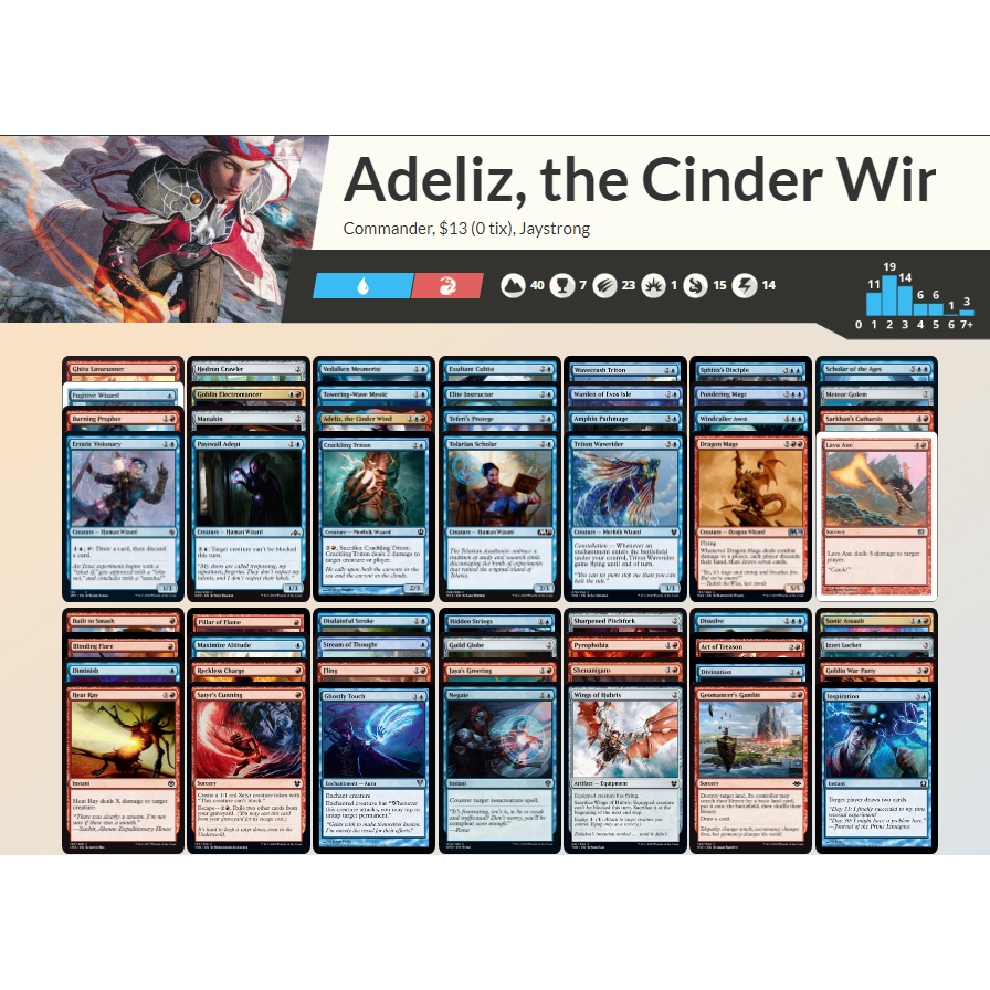 MTG EDH DECK Adeliz the Cinder Wind Shopee Philippines