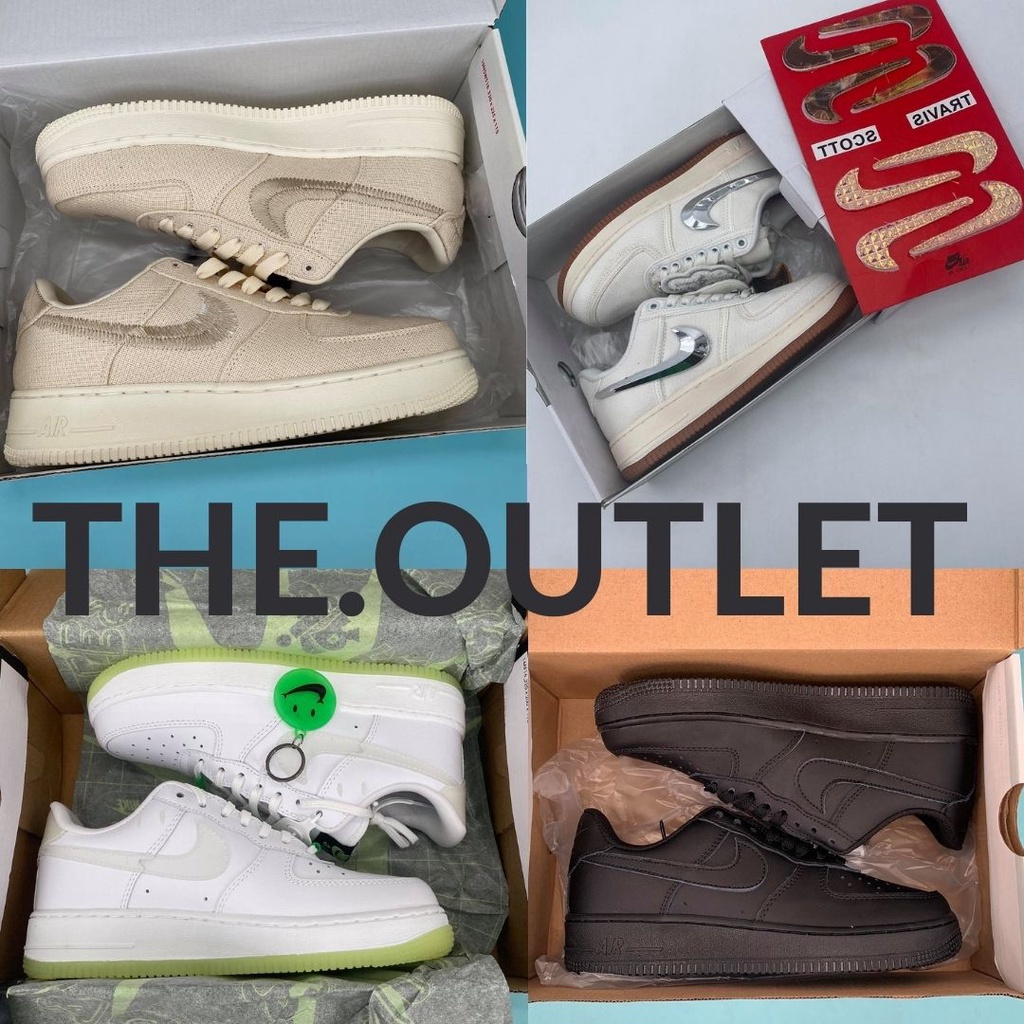 【Philippine cod】 Nike Air force 1 AF1 x Travis Scott swoosh low cut