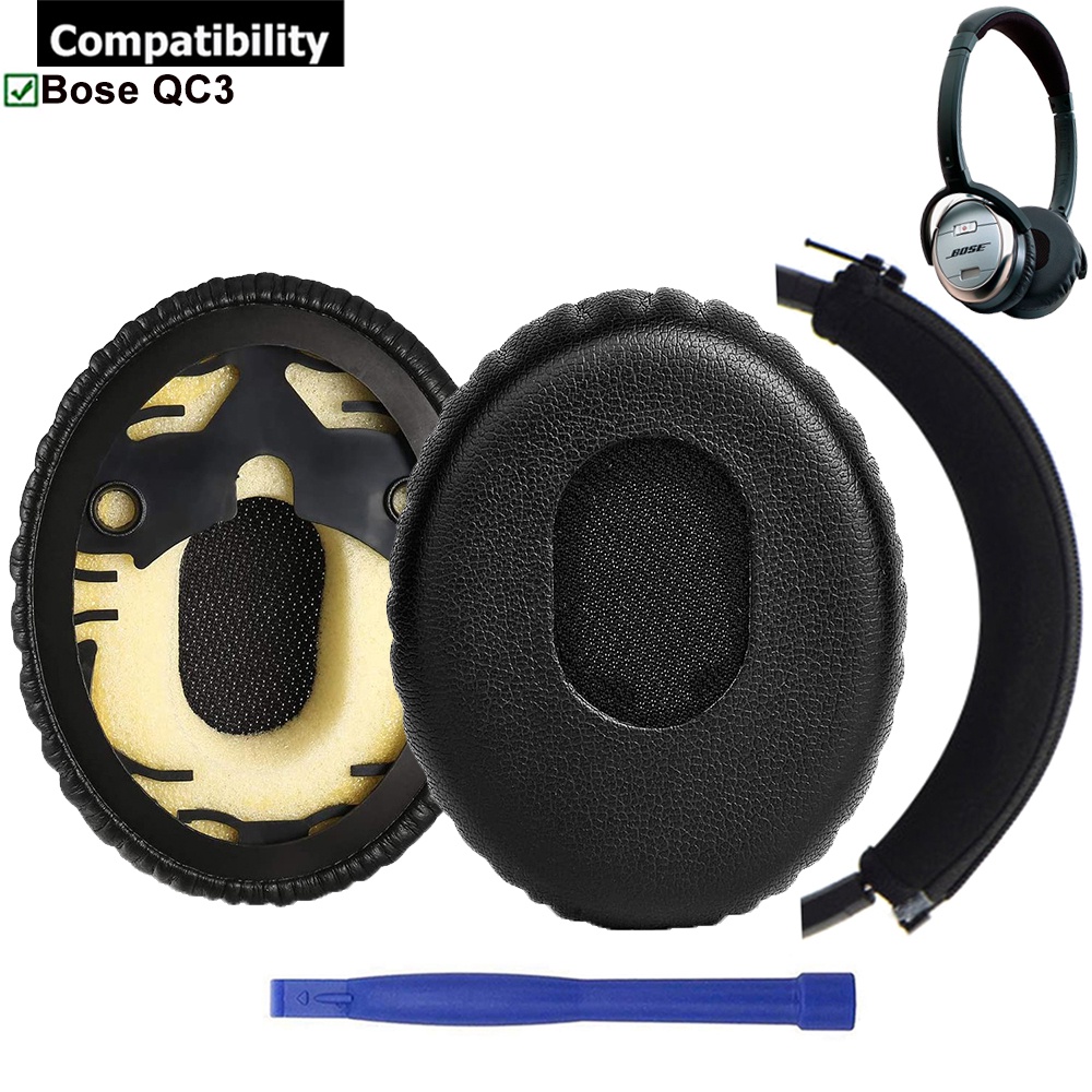 1Pair Replacement Ear Pads Cushions Earpads Headband For Bose QC3