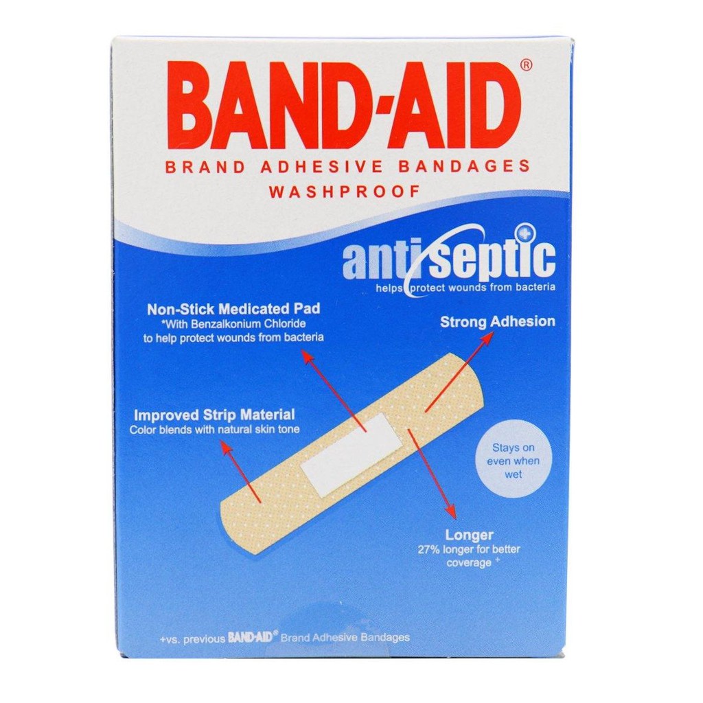 Band Aid Adhesive Bandages 50 Strips Shopee Philippines