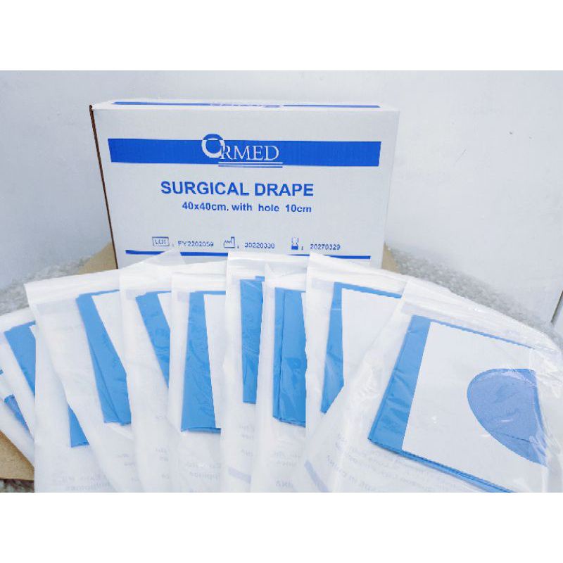 Ormed Surgical Drape (40x40cm with hole 10cm) Shopee Philippines