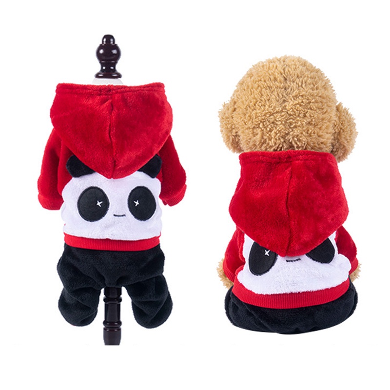 Dog Clothes Four Legs Transformed Flannel Puppy Clothes Male Dog