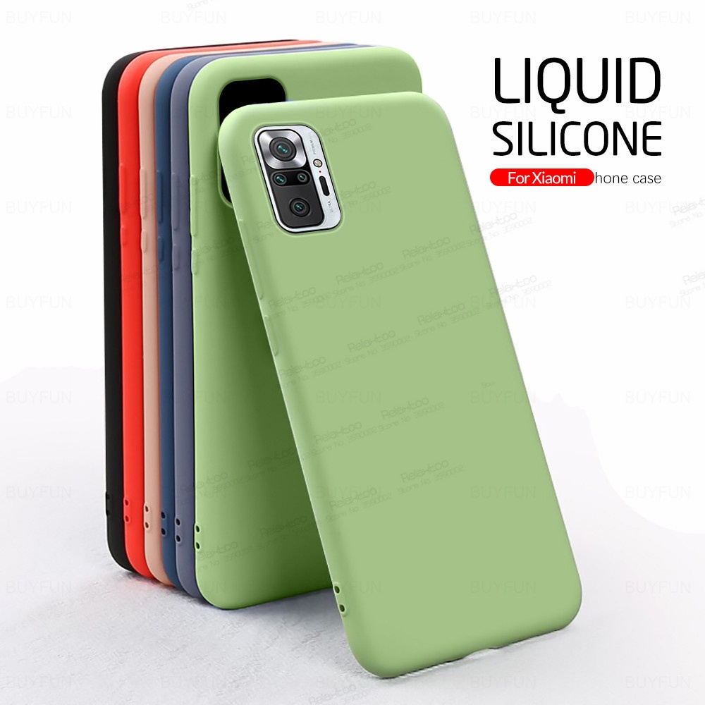 For Xiaomi Redmi Note 10 Case Liquid Silicone Cases Xiomi Redmi Redmi