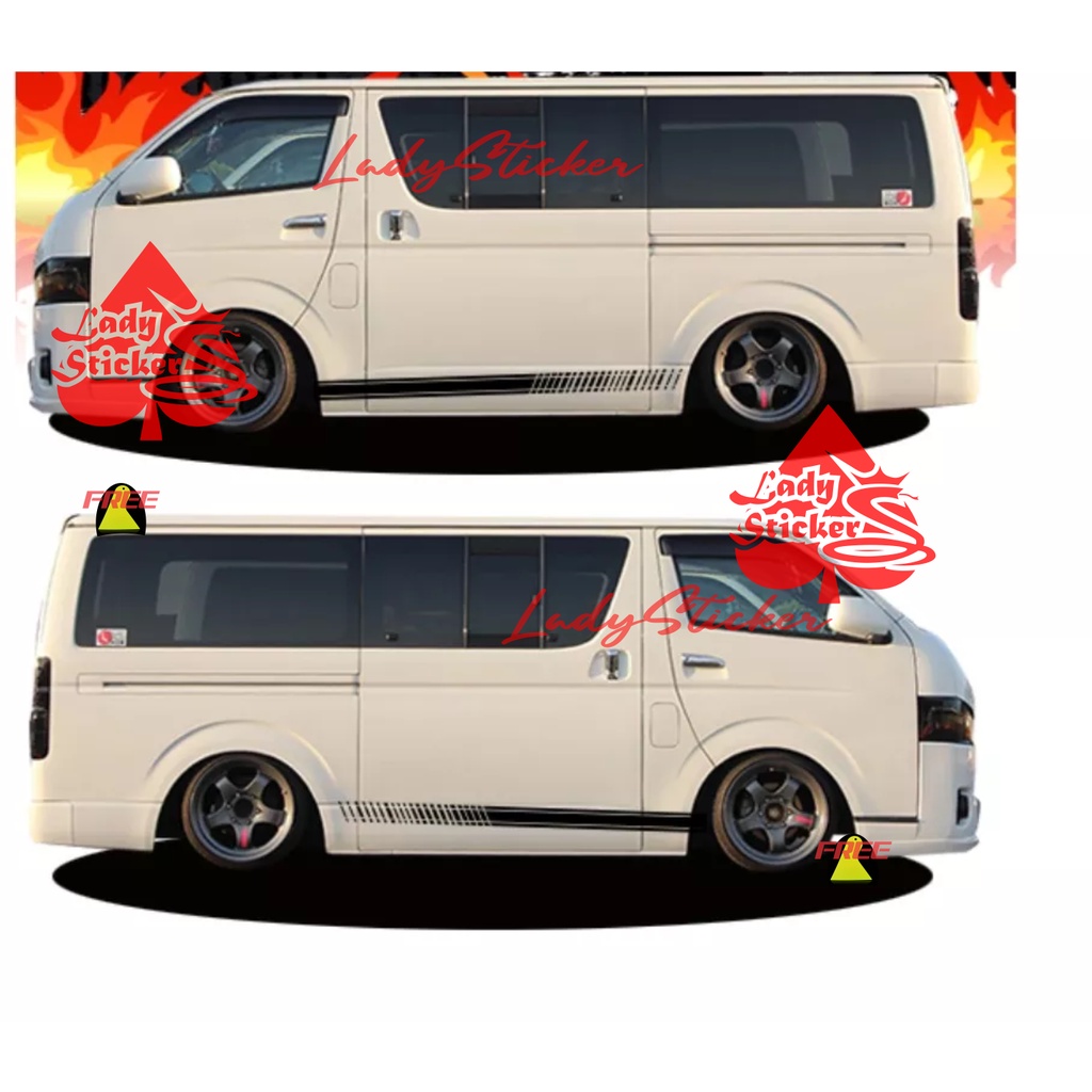 Sticker toyota hiace sticker Car sticker hiace minibus ralvan navara