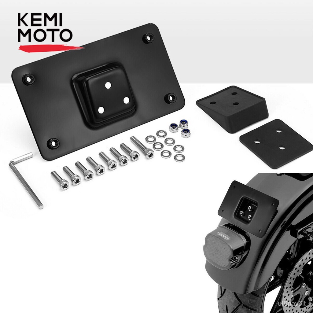 Laydown Licence Plate Holder Number Plate 3 Hole for Sportster for