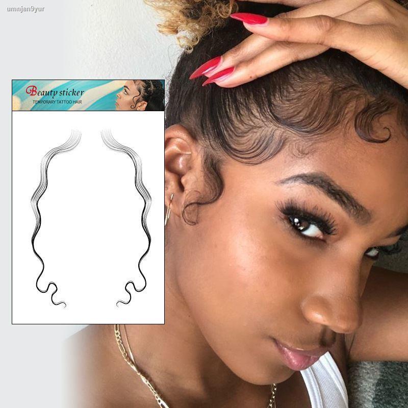 Fashion ♝Crossborder bangs hairline stickers waterproof 3D imitation ecological hair stickers