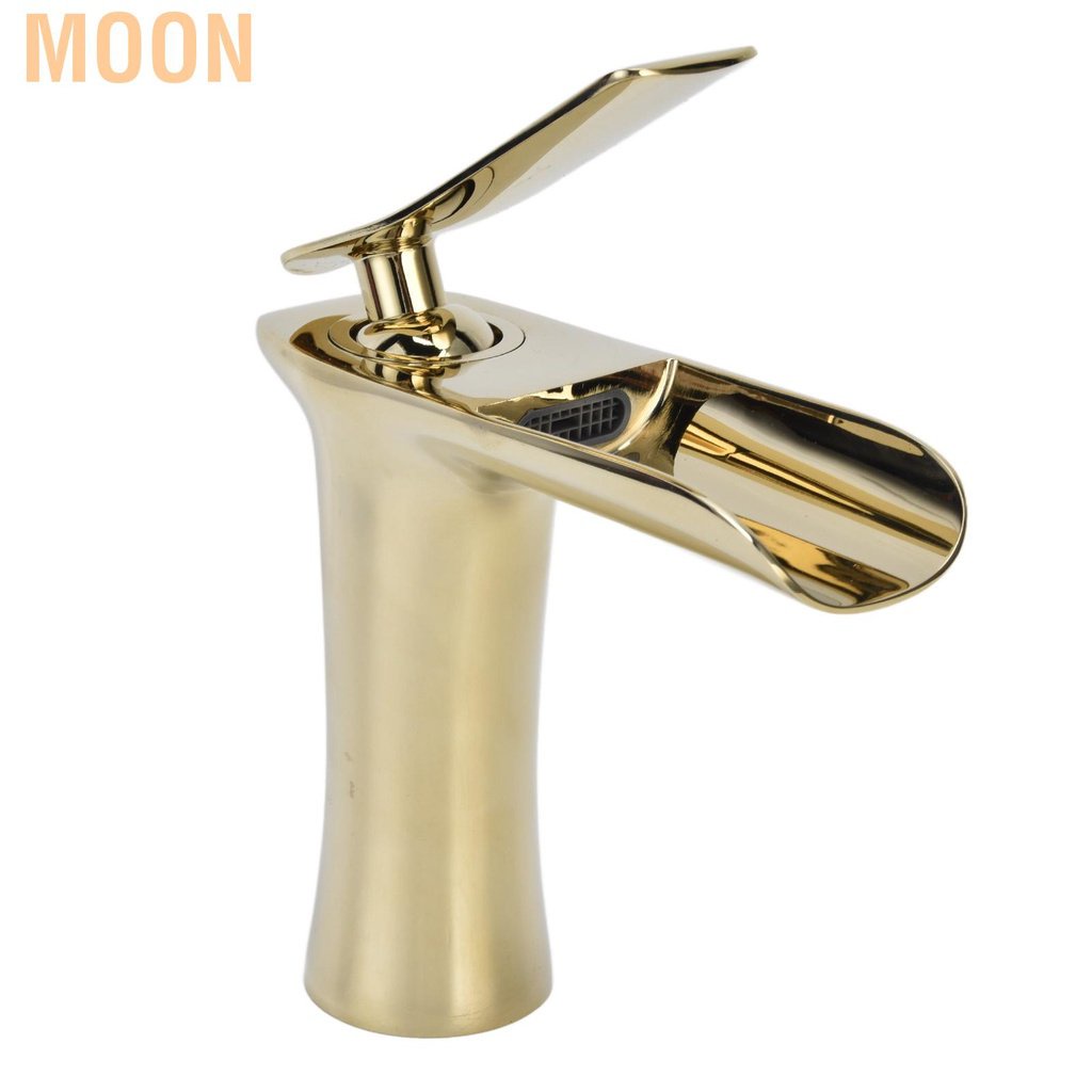 ☺Moon G1/2 Water Faucet Brass Modern Sink Bath Single Handle One Hole