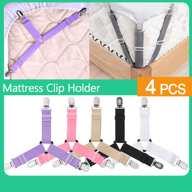 4pcs Bed Mattress Grippers, Bed Clip Mattress Clip Holder, Adjustable 3