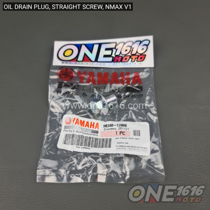 YAMAHA GENUINE OIL DRAIN PLUG STRAIGHT SCREW 9034012808 FOR NMAX V1