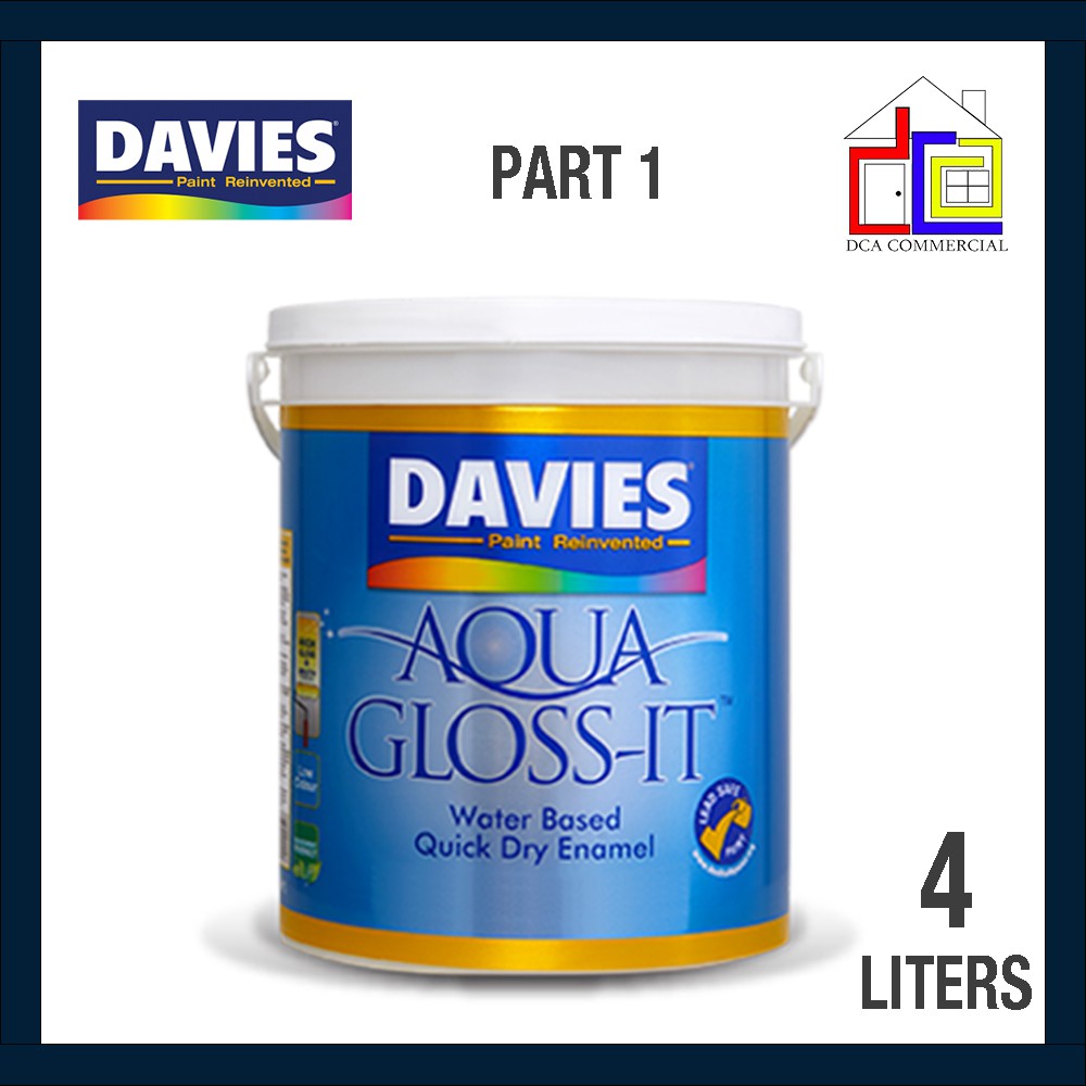 DAVIES Aqua Gloss It Odorless Water Based Enamel Paint for Wood and