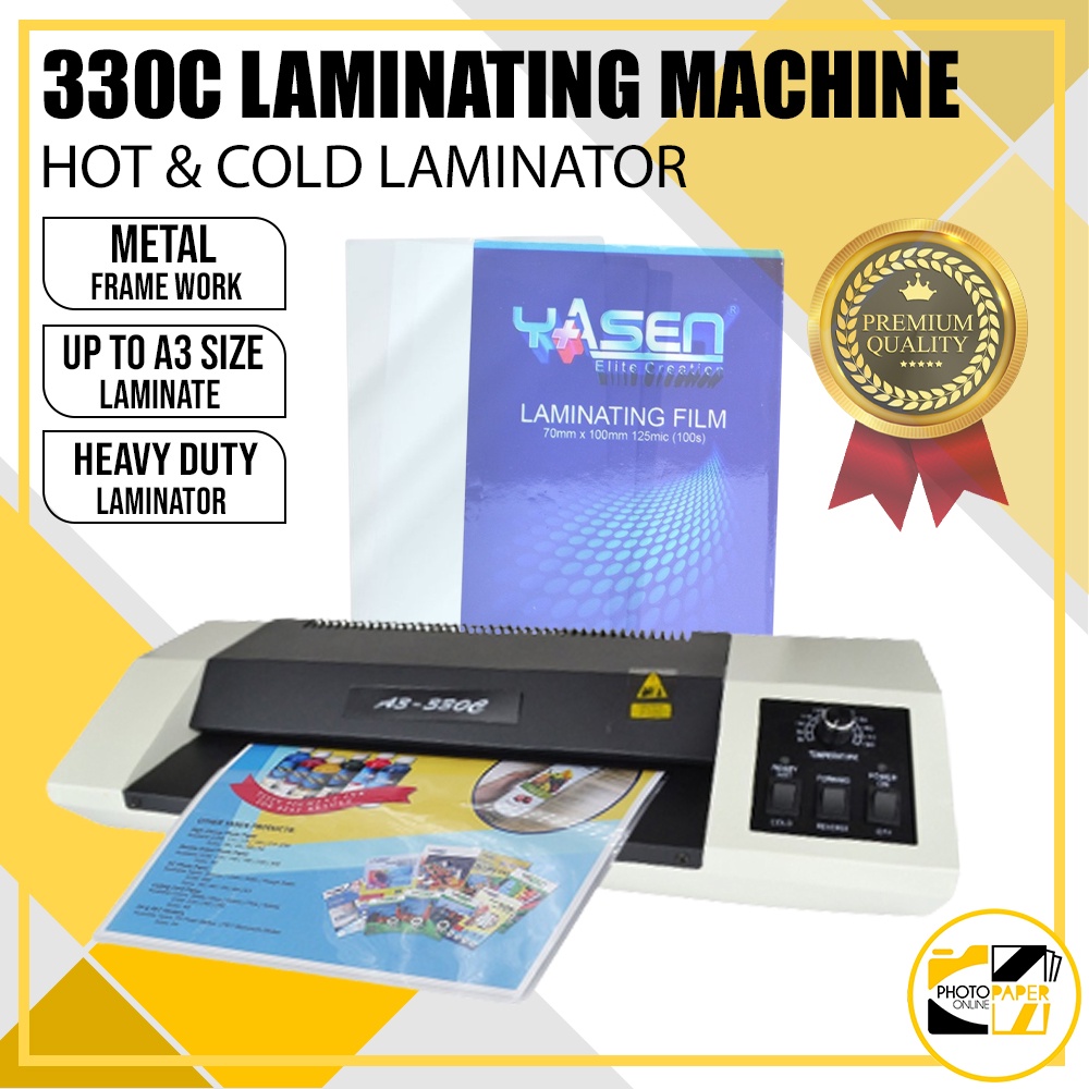 330C Laminator A3 Hot / Cold / Reverse Heavy Duty Laminating