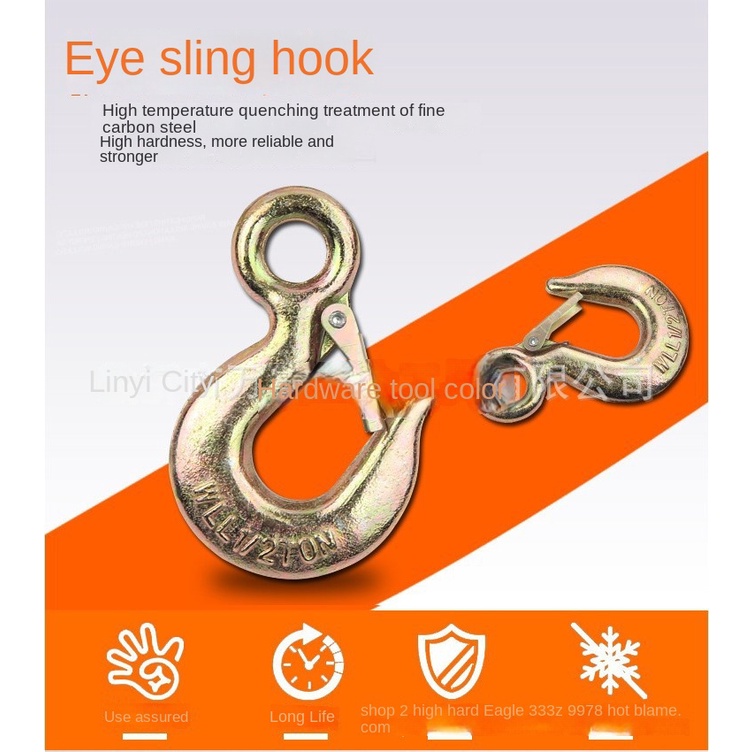 5T galvanized nonstandard hook wire rope hook sling eyelet heavy hook