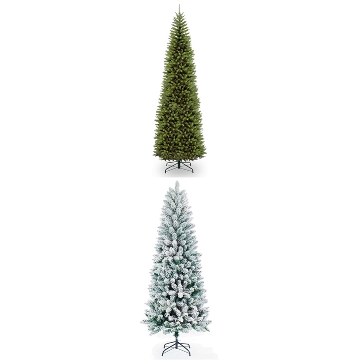 6ft180CM Artificial Christmas Tree Green pencil tree and flocked pvc