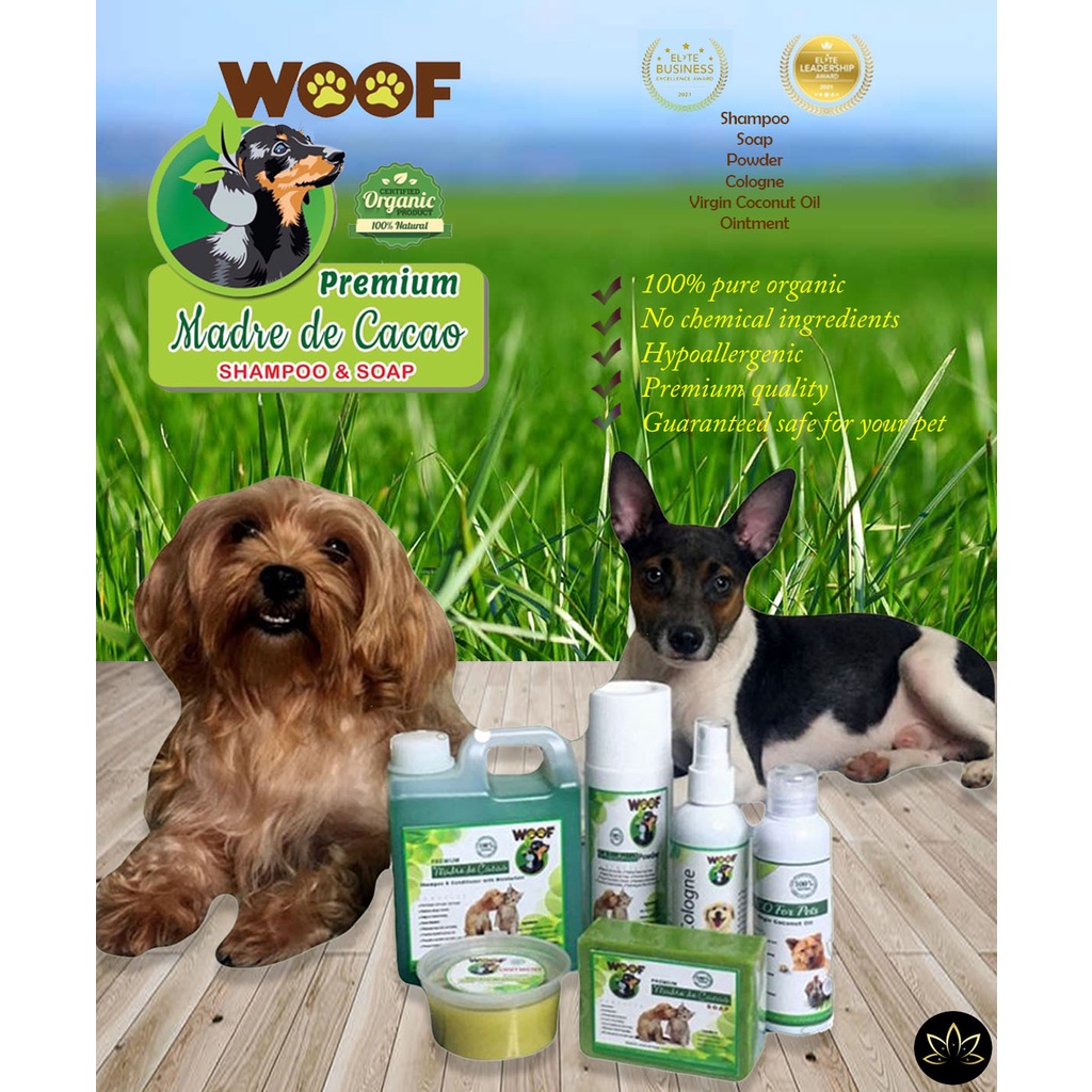 WOOF Premium Madre de Cacao Shampoo & Conditioner with Moisturizer for