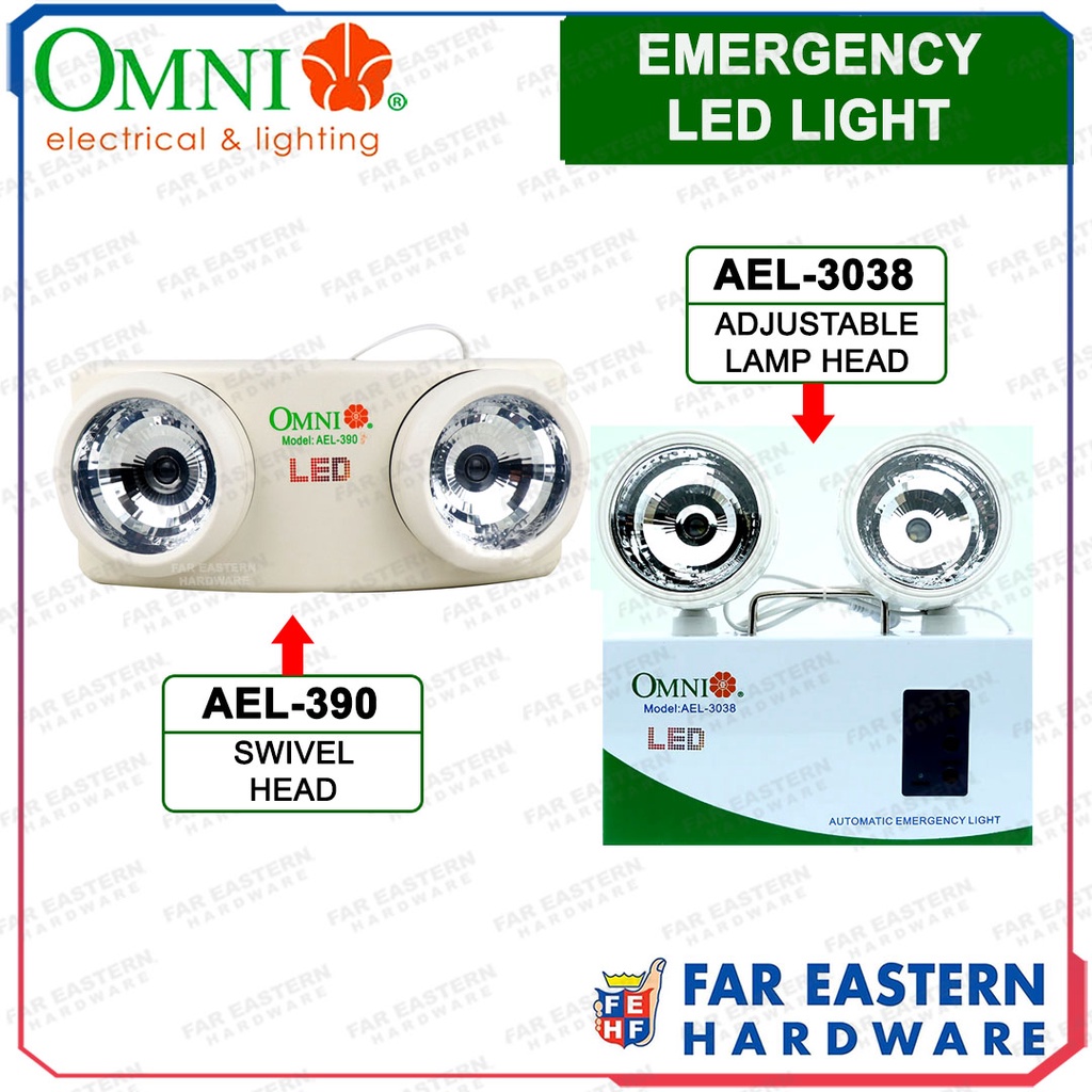OMNI Rechargeable Automatic Emergency LED Light Wall Mounted Shopee