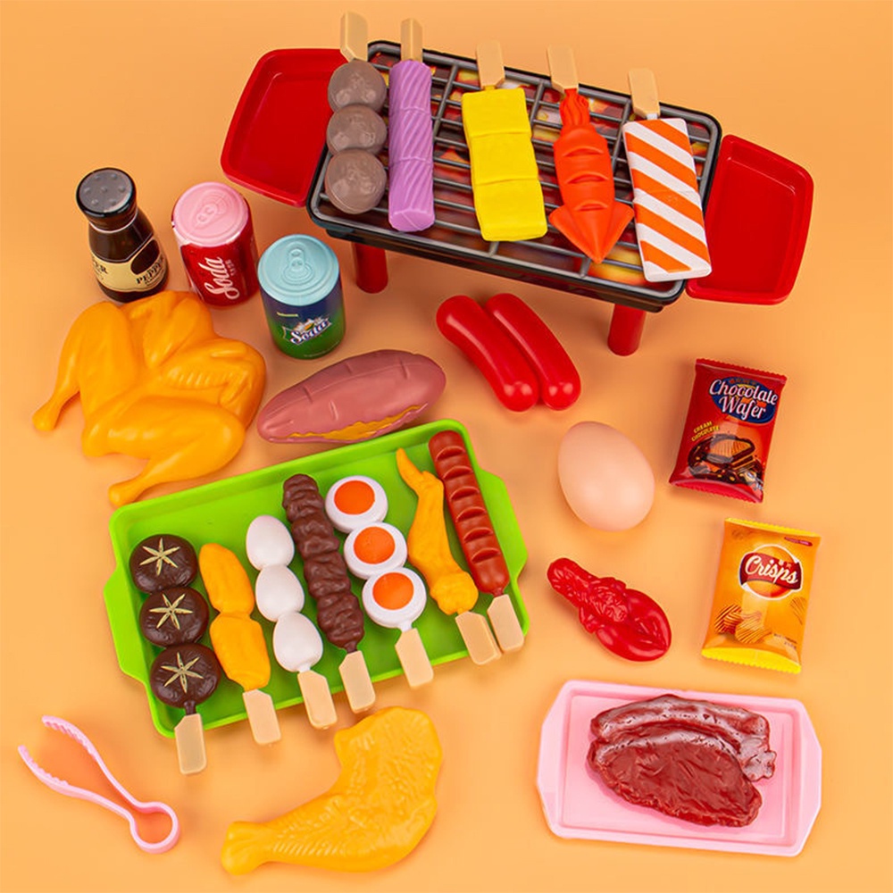 Little Buddy Bbq Toy Barbecue Set Kitchen Cooking Grill For Kids
