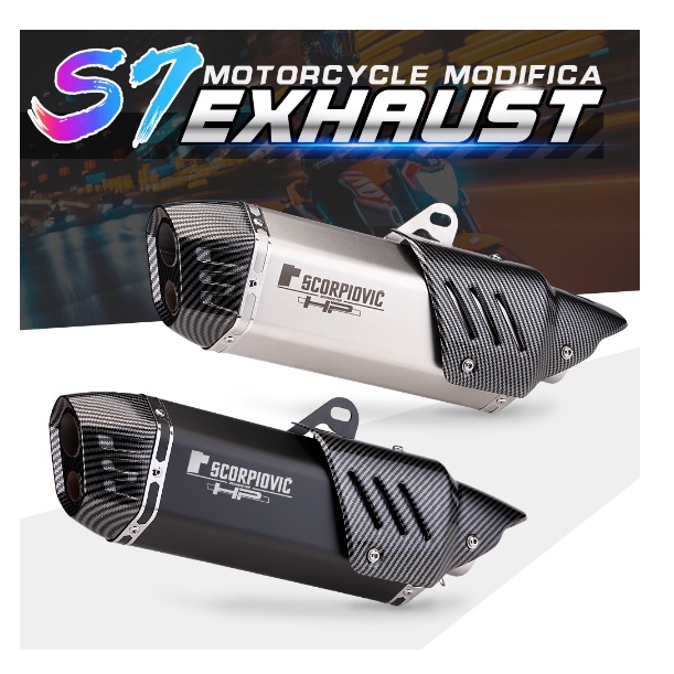 51mm S7 Motorcycle Exhaust Muffler Canister Akrapovic Exhaust Shopee