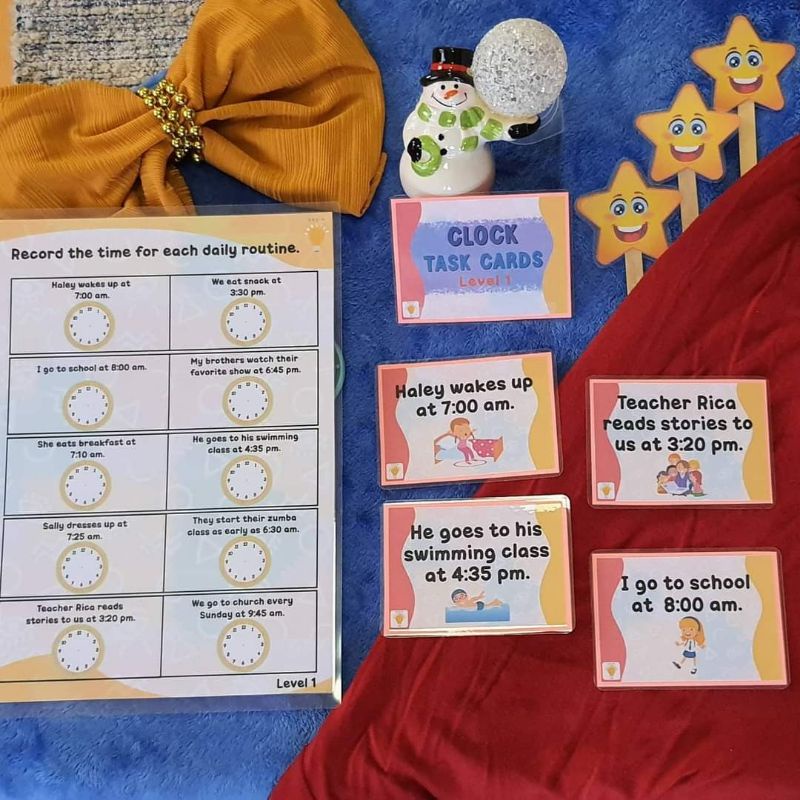 Learning to Tell Time with TASK CARDS Shopee Philippines