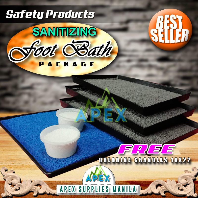 Disinfecting Foot Mat with Tray and Coil Mat 16x22 inches Shopee