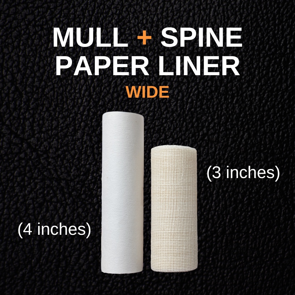 Set Book binding Mull Cloth / Paper Spine Liner / Wide and Small / 1