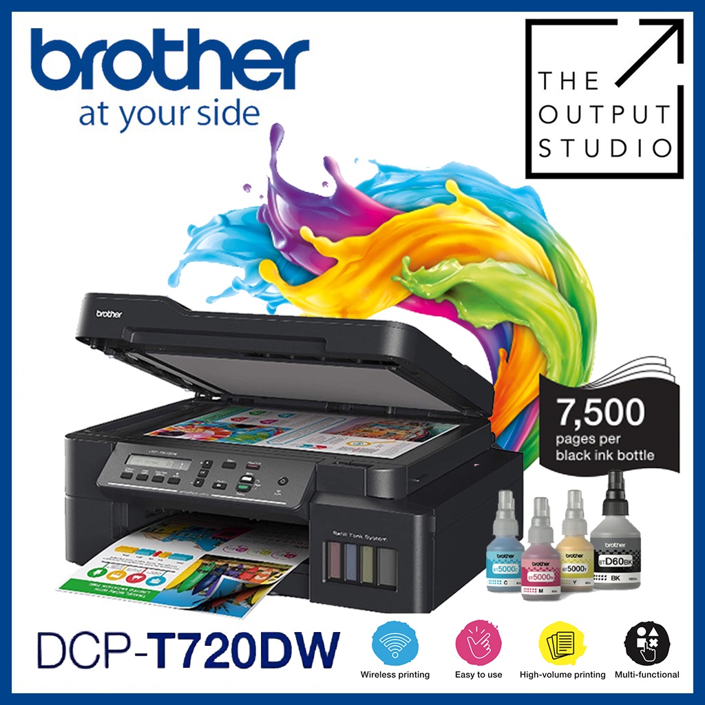 [genuine spot] Brother DCPT720DW Refillable Colored Ink Tank Printer