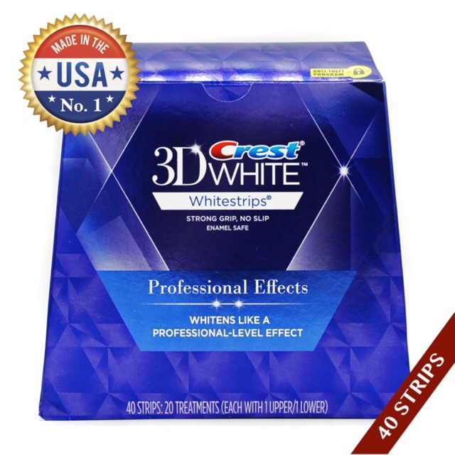 CREST 3D White Professional Effects Teeth Whitening 40 Strip Shopee