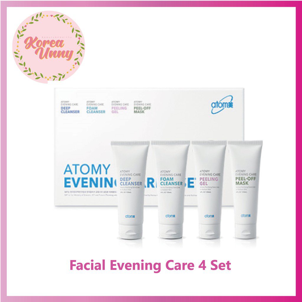 Atomy Facial Evening Care 4 Set Foam Clensear, Peeloff mask, Deep