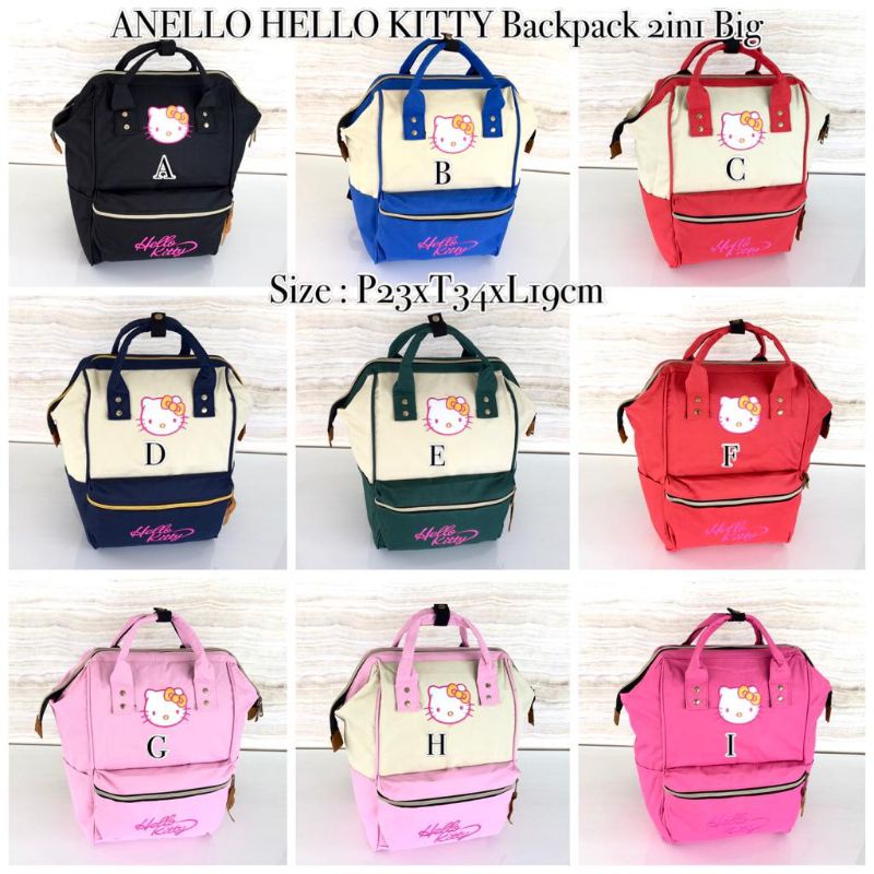 Anello 2in1 Hello Kitty / Anello super / Backpack And tenteng Shopee