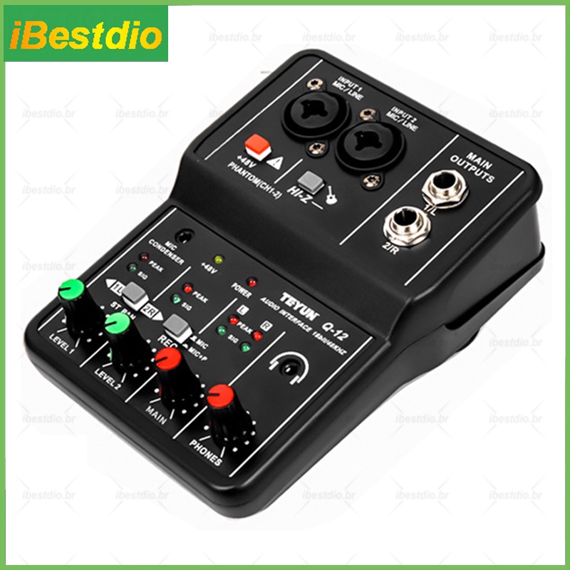 Audio Interface Sound Card Computer Electric Guitar Studio Singing
