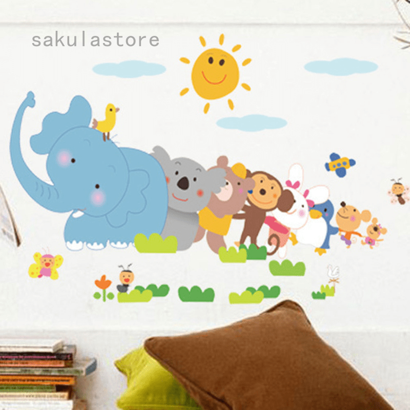 Animals Sticker for Kids Room Wall Decals Kid Room Bedroom Living Room