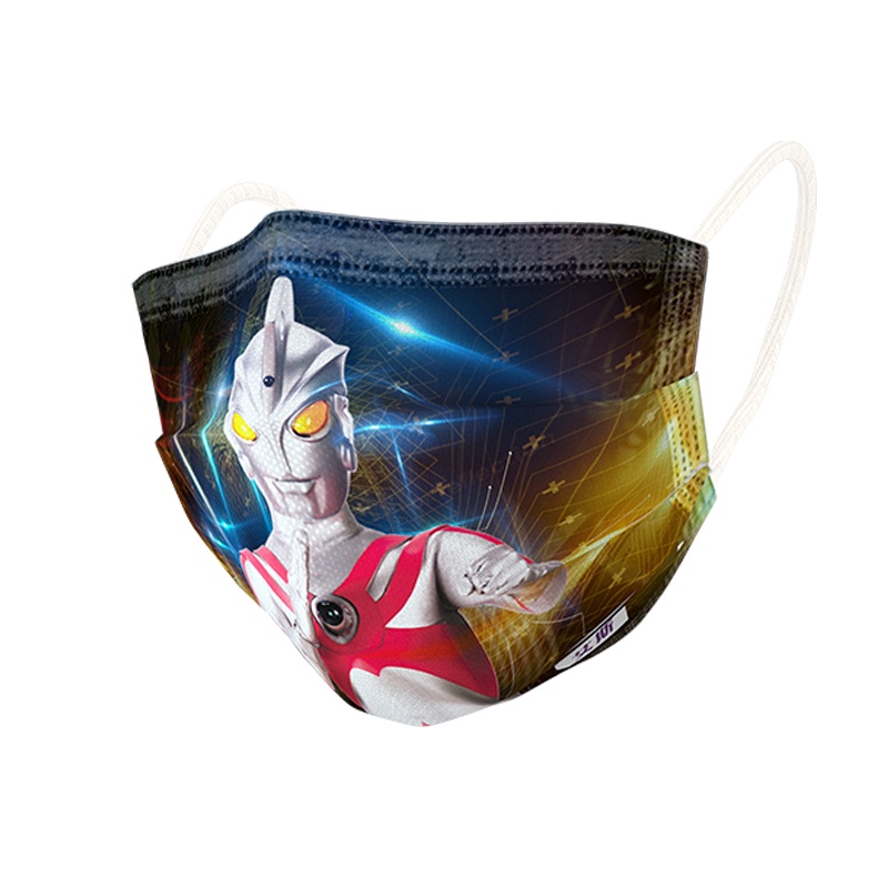 Masks Children's Boy Cartoon Mask Ultraman Mouth Mask and Earmuffs