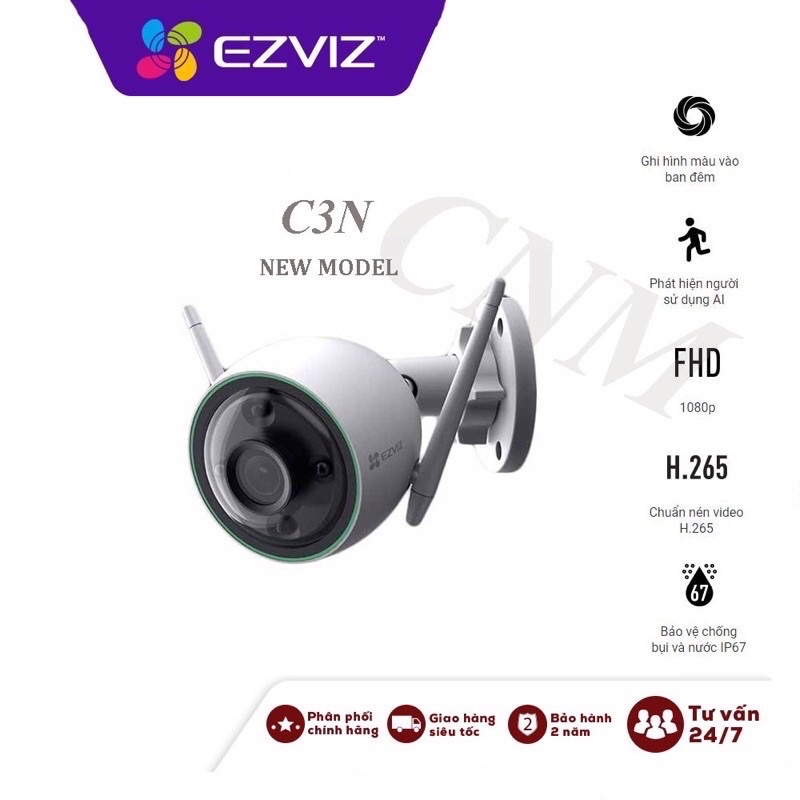 EZVIZ Outdoor Wifi Camera C3N (CS-CV310) 2.0MP 1080P, new model c3n