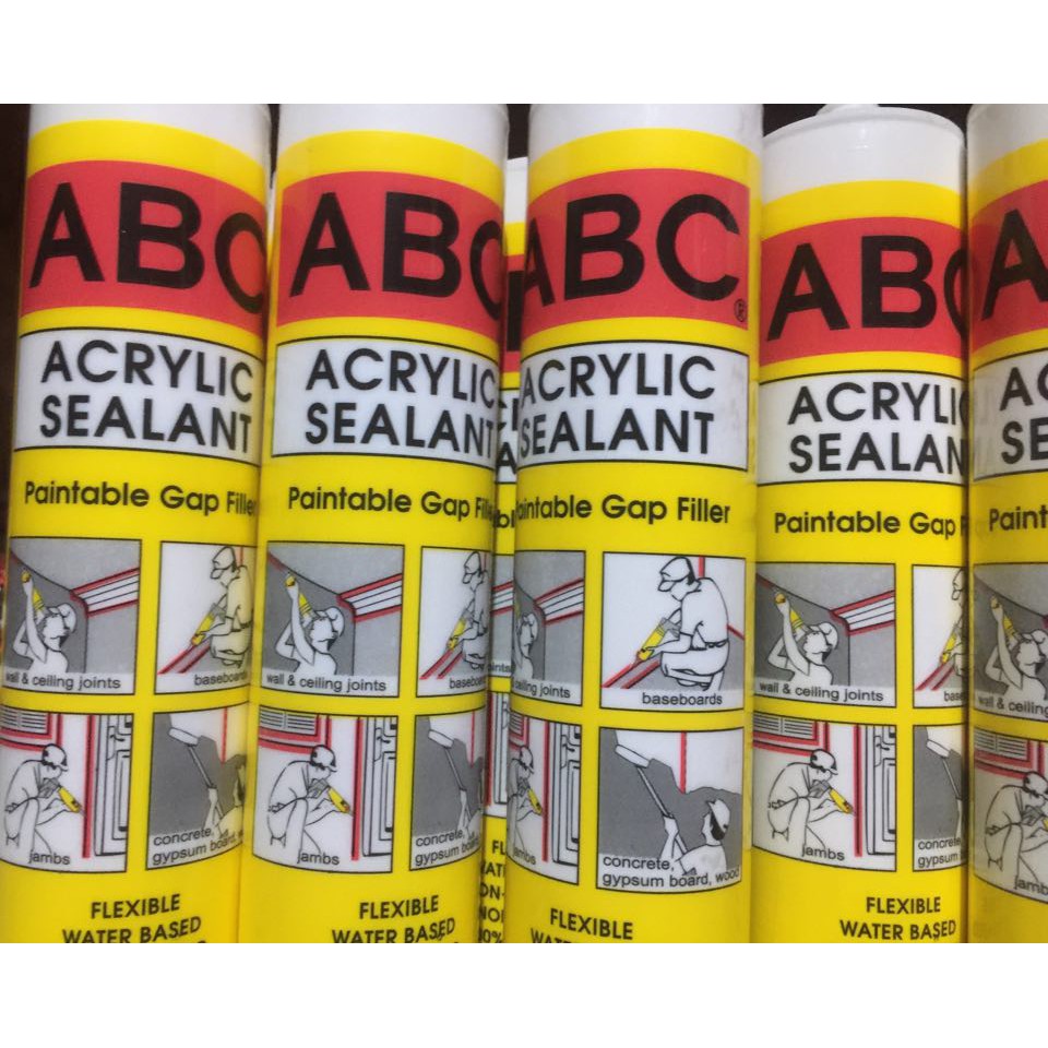 silicone sealant ABC paintable gap filler flexible water based multi