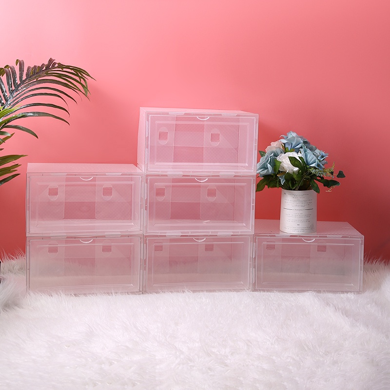 6pcs ShoeBox Extra Large Foldable AJ Shoe Box Flip open Storage Shoe