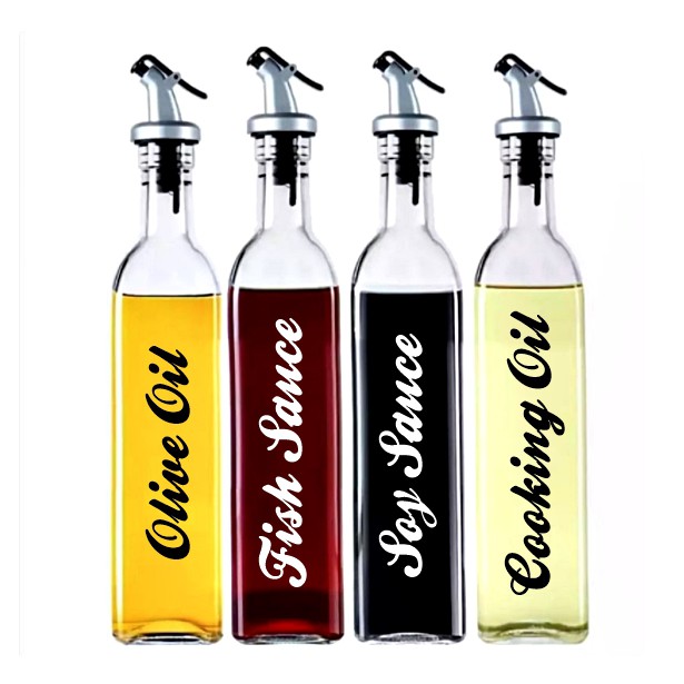 CUSTOMIZABLE LABELS FOR SAUCE AND OIL BOTTLES (SOY SAUCE, COOKING OIL