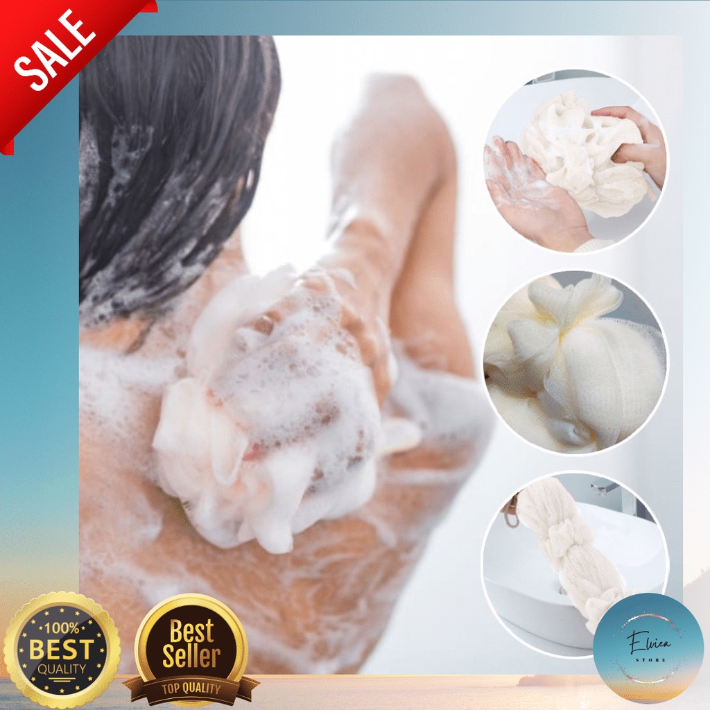 Mesh Sponge Bath Shower Towel Body Sponge Scrubber white Shopee