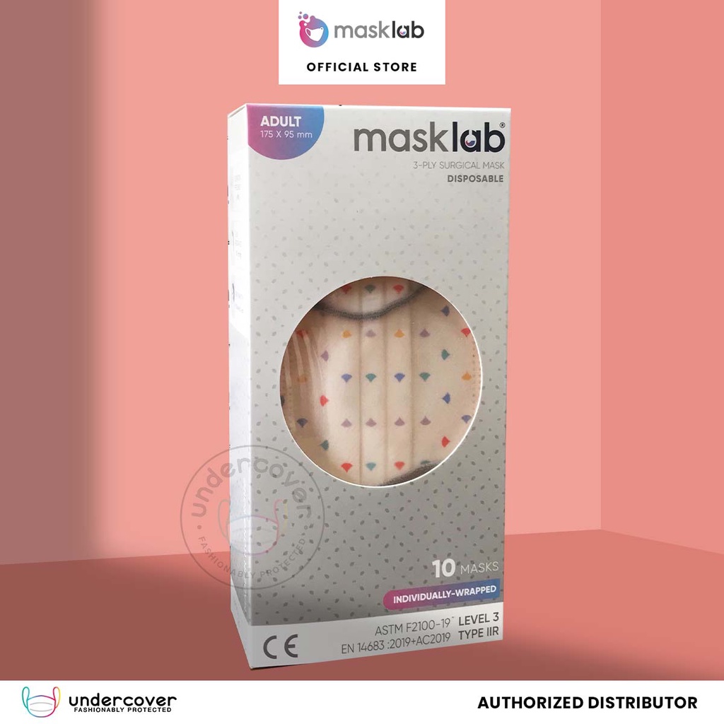MASKLAB Undercover Mask PH Adult Surgical Simple Motif F (10 pcs