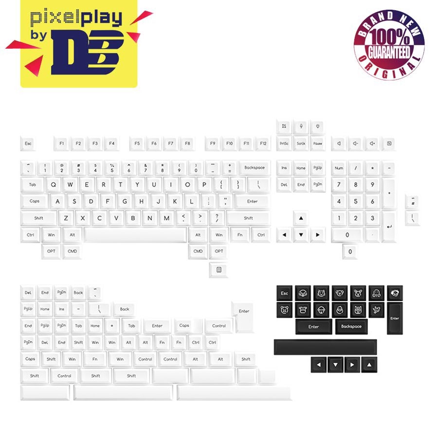 AKKO Black On White Keycaps Set ABS SAL 195 Key Shopee Philippines