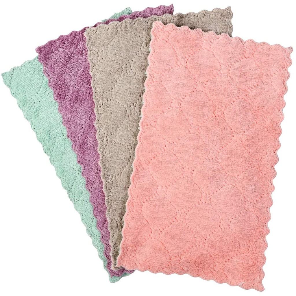 Microfiber Cleaning Cloth, Kitchen Towels, DoubleSided Microfiber