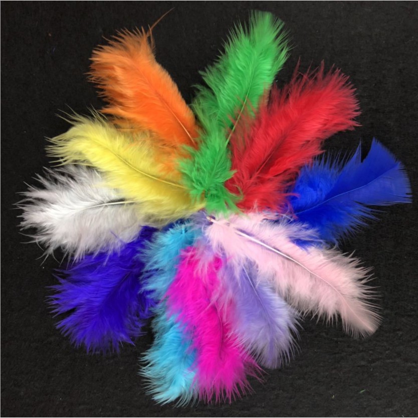 100pcs Natural Feathers Decor Small Floating Colorful Feather Plume