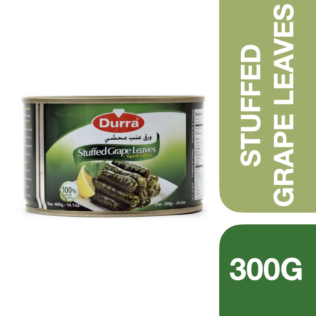 Durra Stuffed Grape Leaves 400g ++. Dura Leaf Rice In Can Ready To Eat