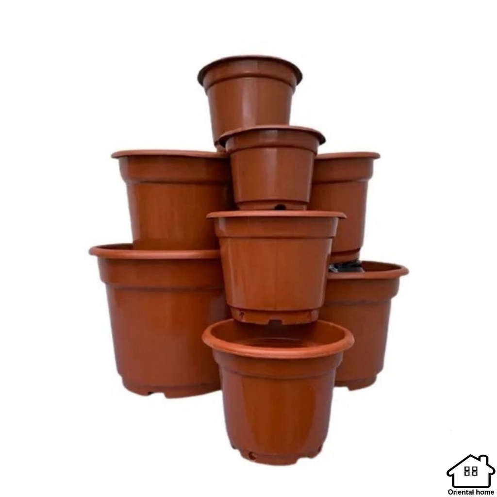 Plastic Flower Pots Container Seed(ABBrown) Pots, Pot For Gardening